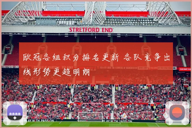 欧冠各组积分排名更新 各队竞争出线形势更趋明朗