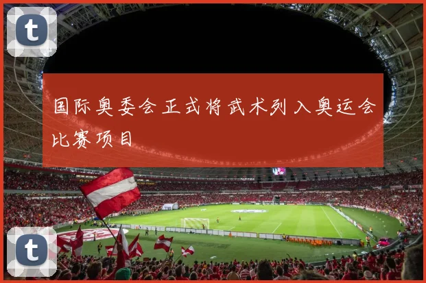 国际奥委会正式将武术列入奥运会比赛项目